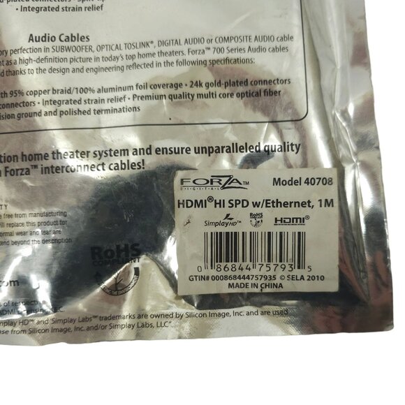 Forza 700 Series HDMI High Speed With Ethernet Cable 1 Meter Model 40708 - Picture 11 of 11